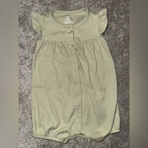 Carters baby girl sage green bubble romper